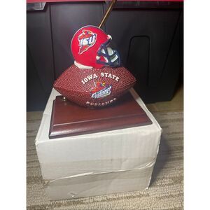 Iowa State Cyclones Helmet Desk Set Pen Clock College Football NCAA Statue NIB